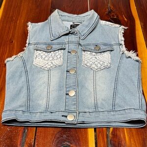 Thrill Light Blue Denim Vest H8
